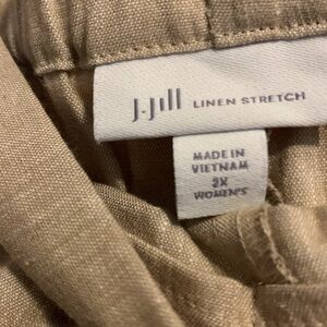 J Jill linen stretch pants. Size 2X